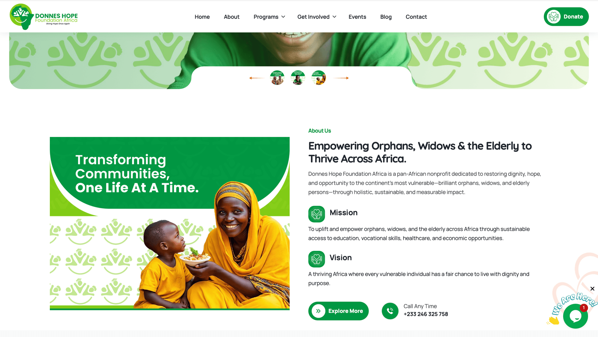 Donnes Hope Foundation — project overview